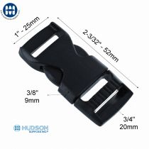 Basic Side Release Buckle 3/4" Black