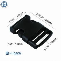 Basic Side Release Buckle 1-1/4" Black