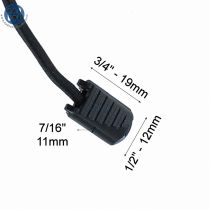 Zipper Pull Snap Cord End Black (cord not included ! ) 