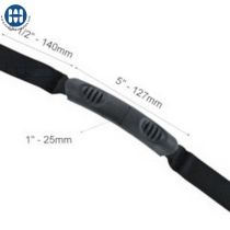 Poign&eacute;e Caoutchouc avec Sangles 127mm Noir 