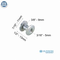 Aluminum Screw Posts 3/8" (9mm) Open End
