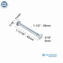 Poteau et Vis à reliure 040mm (1-1/2&quot;)