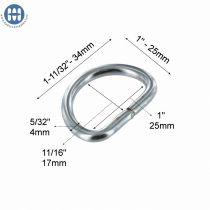 Welded 1" Stainless Steel D Ring