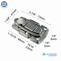 Hudson Large Drawbolt No Key Nickel Plated