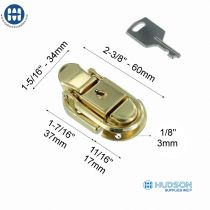 Hudson Drawbolt with Key Offset Brass Plated