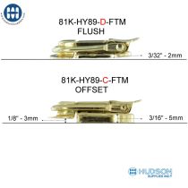 Flush Brass Plate Drawbolt with key  for hard cases