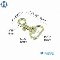 Swivel Hook M108-18 Brass
