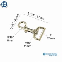Swivel Hook M110-25 Brass