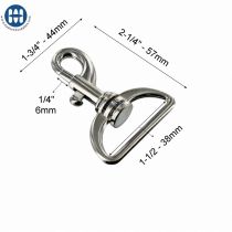 Mousqueton Crochet Rotatif M238-40 Nickel