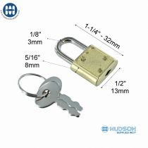 Padlock 1760 Brass w/Nickel