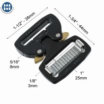 AustriAlpin Cobra Sports boucle en m&eacute;tal 25mm Noir