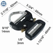 Austrialpin D Ring Cobra&reg; 45mm ANSI Noir