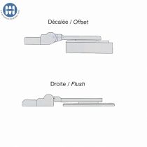 Fermeture D&eacute;cal&eacute;e Pas de Cl&eacute; Plaqu&eacute; Laiton
