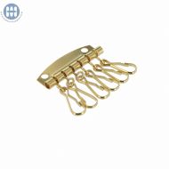 800-6E Key Plate with Six hooks Light Gold