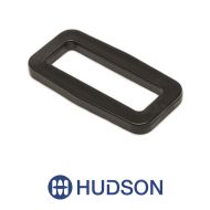 Black Basic Wide Mouth Looploc 1.5" on a white background, featuring a blue Hudson logo.