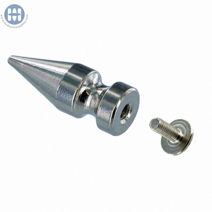 1" Spike Stud Screwback Nickel 