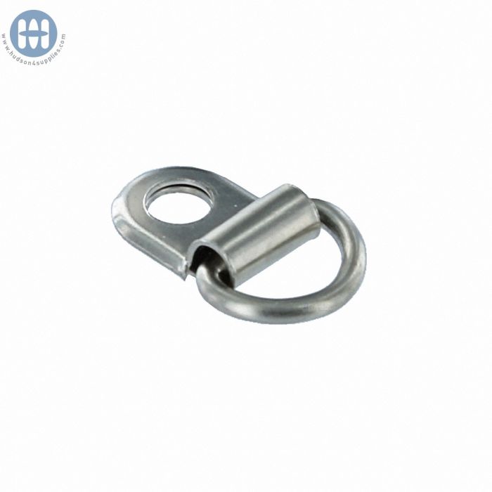 7704 D-Ring with Rivet Plate Nickel Plate