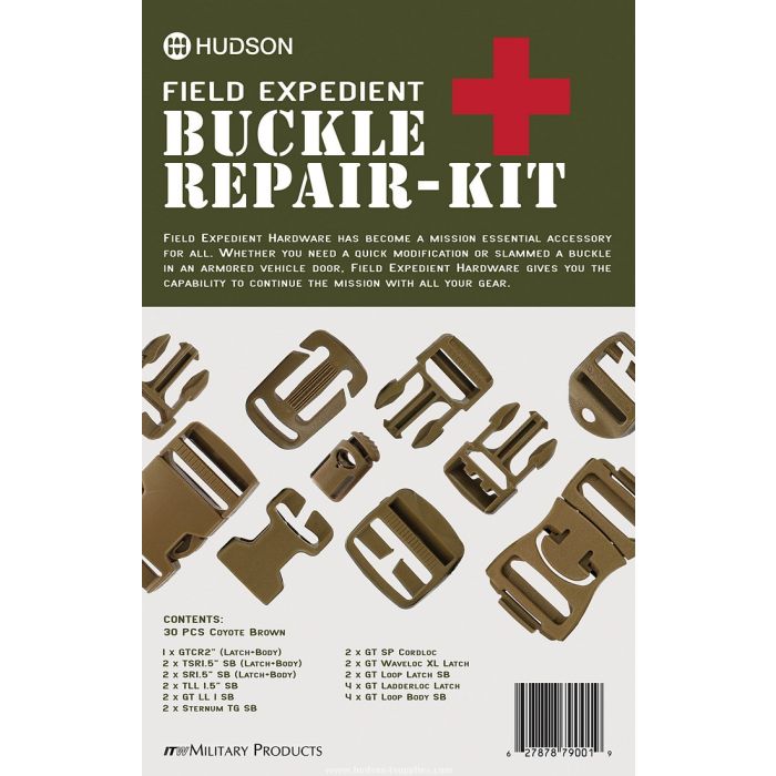 NEW! Field Expedient Buckle Repair Kit Coyote Brown 30 pcs
