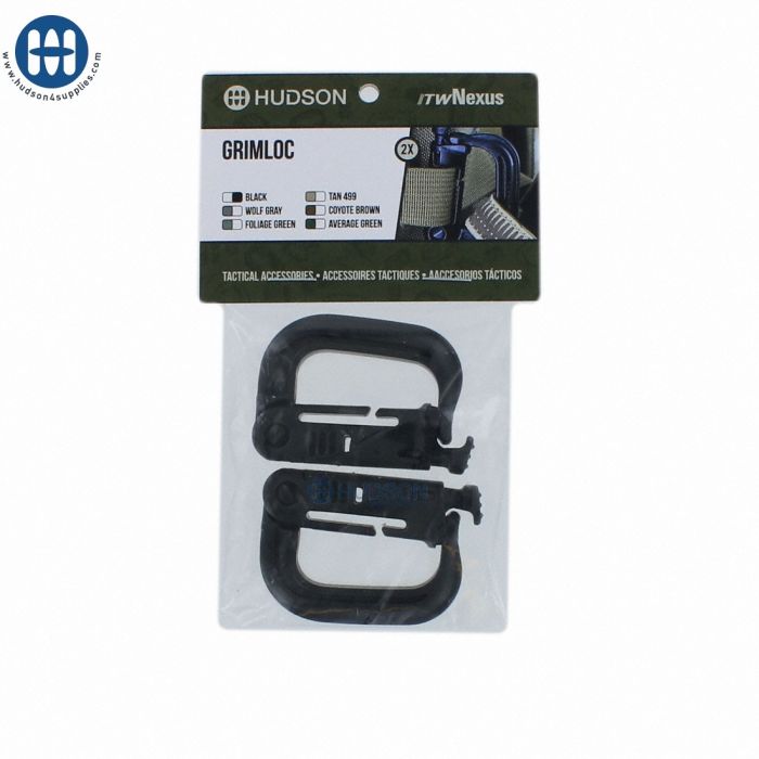 Détail 2x ITW Grimloc Carabiners 110-4100 Noir