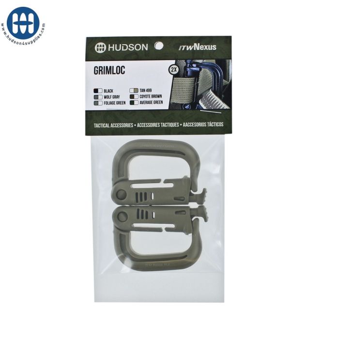 Détail 2x ITW Grimloc Carabiners 110-4100 Tan