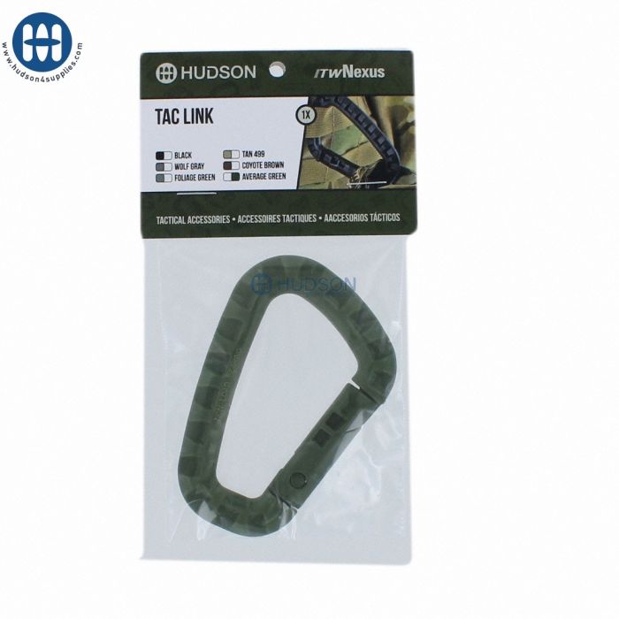 Detail 1x ITW Tac Link Carabiner 110-4200 Vert CAG