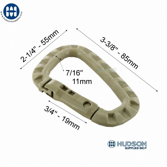 ITW Tac Link Carabiner 110-4200 Tan