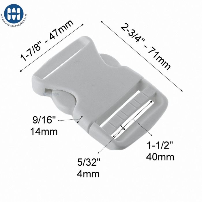 Boucle 40mm Plastique Blanc Basic