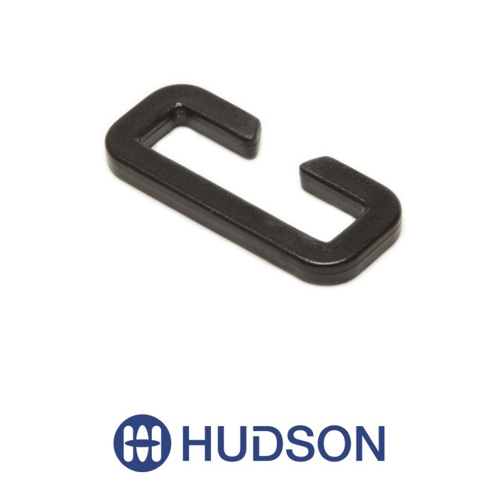 Basic No Sew Split Bar Loop for 1" Straps Black