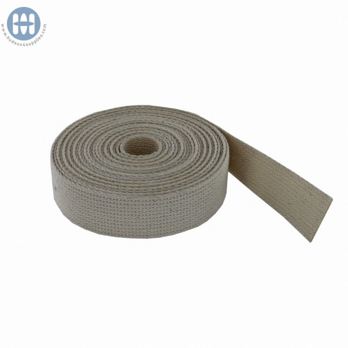 Natural colored light cotton webbing by the yard