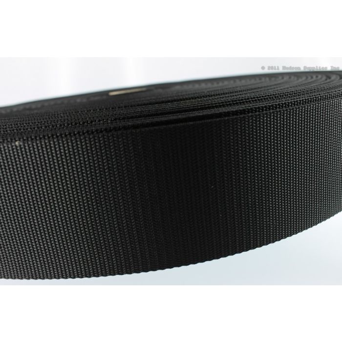 Nylon Webbing Light (17337) 2" (50mm) 401 Black (By the roll)
