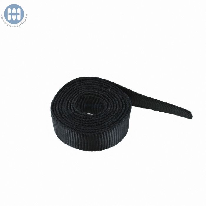 Nylon Tubular Webbing 1" (25mm) 401 Black (By the roll)