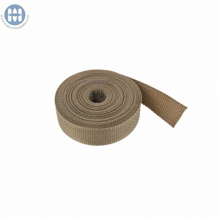 Polypropylene Webbing 1" (25mm) 106 Jute (By the roll)