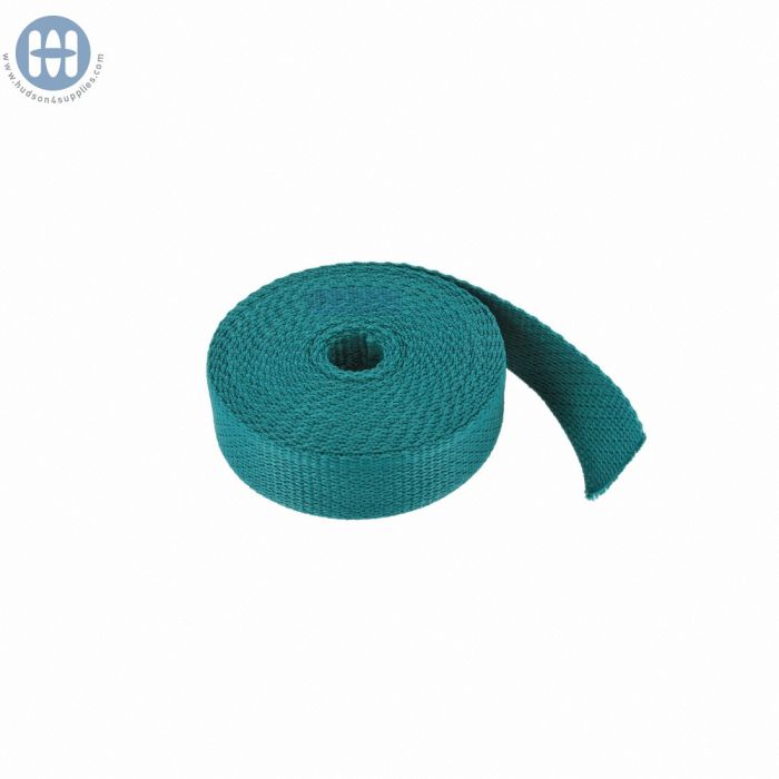 Polypropylene Webbing 1" (25mm) 545 Teal (By the roll)