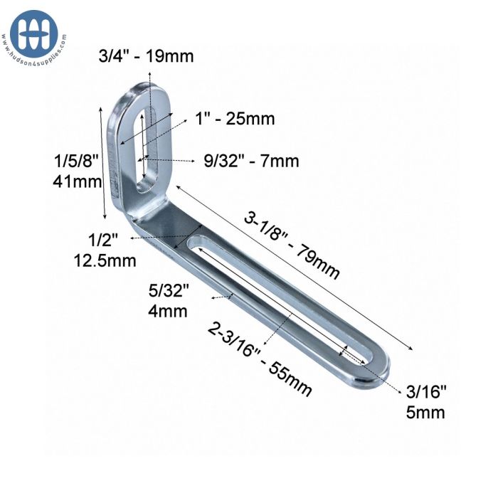 Brack Seat Belt Link 1" (sold per unit) Nickel Plated