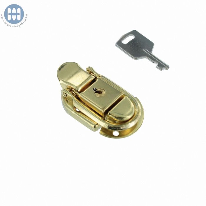 Hudson Drawbolt with Key Offset Brass Plated