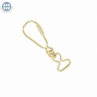 377 Keyring with Screw Closure Light Gold