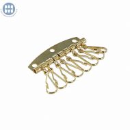 800-8 Key Plate with eight hooks Light Gold