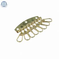 802-8 Key Plate 8 hooks Brass