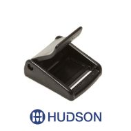 Black ITW Fixlock Cam Buckle 1.0" on a white background, featuring a blue Hudson logo.