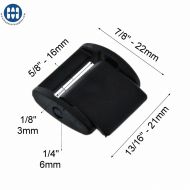 ITW 100-0815 Boucle Came Profile Bas 16mm Noir