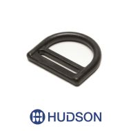 Basic Dee Ring with Double Bar 1" Black