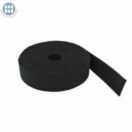 Black colored light cotton webbing by the yard