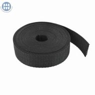 Polypropylene Heavy Webbing 1" (25mm) 401 Black (By The Yard)